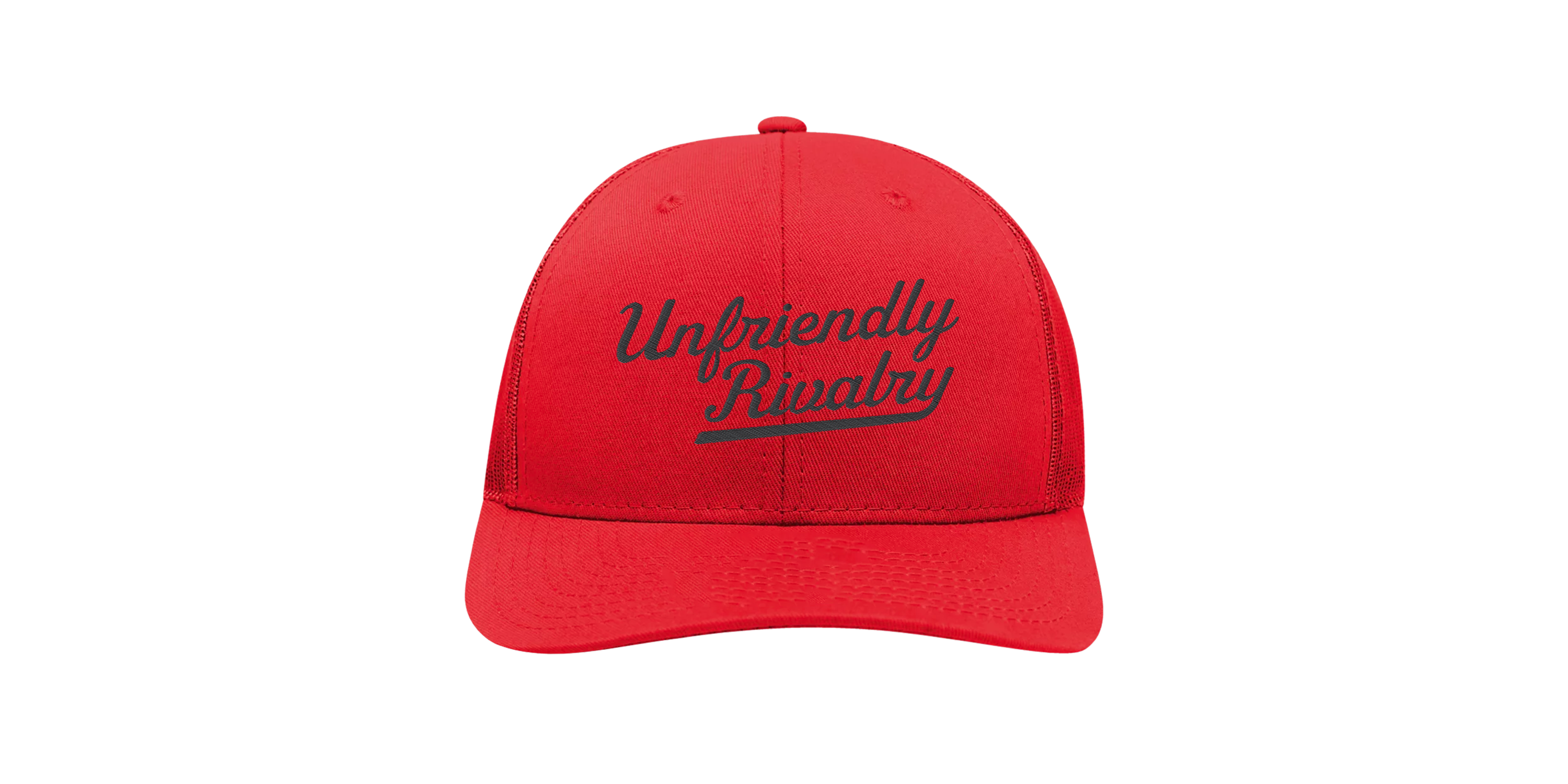 Black on Red UR Snapback Structured Trucker Hat