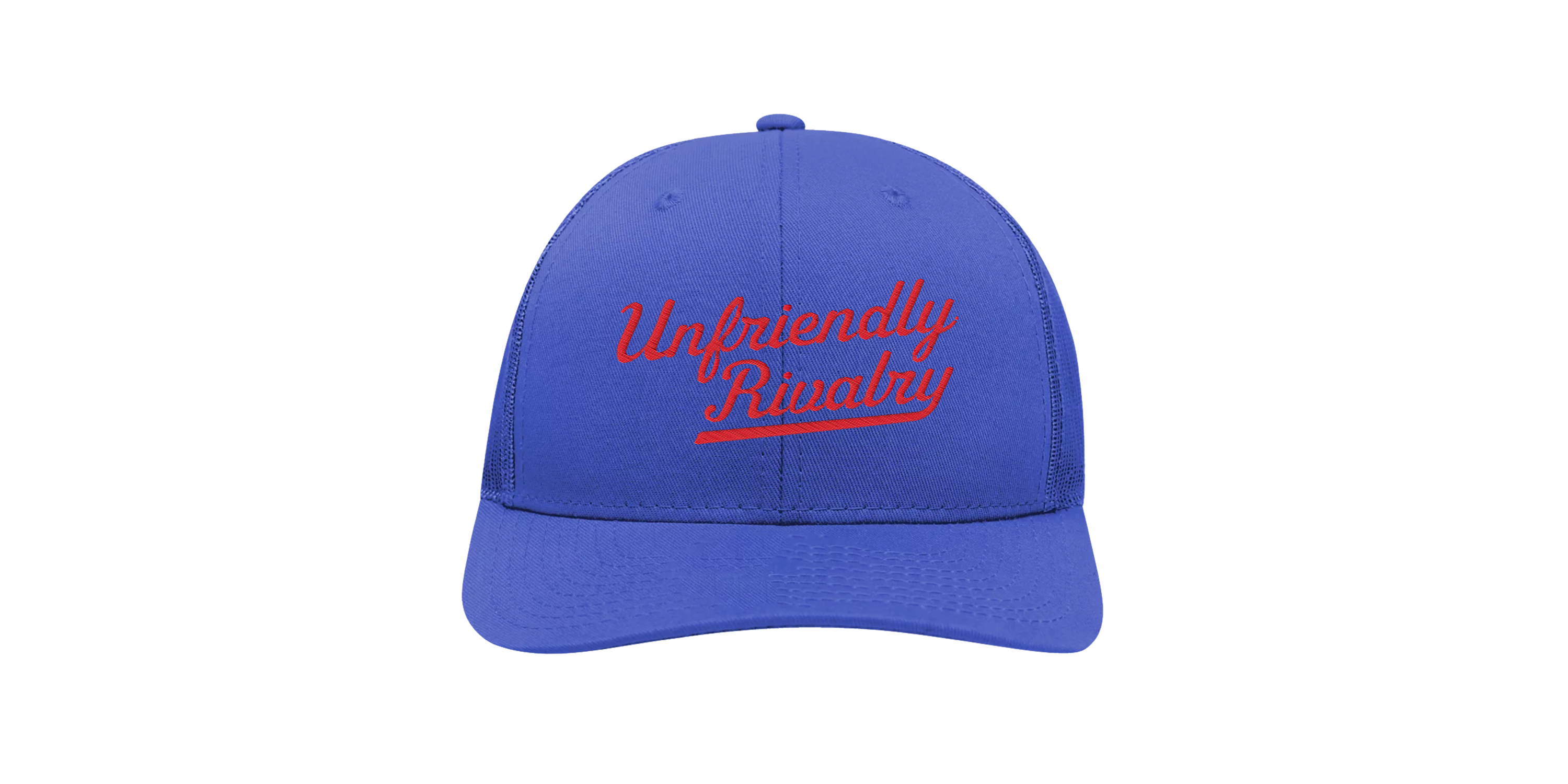 Red on Blue UR Snapback Structured Trucker Hat