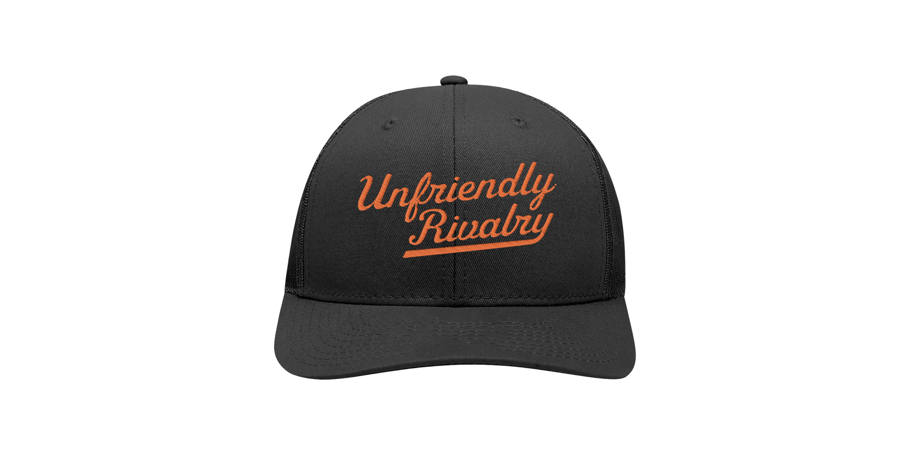 Orange on Black UR Snapback Structured Trucker Hat