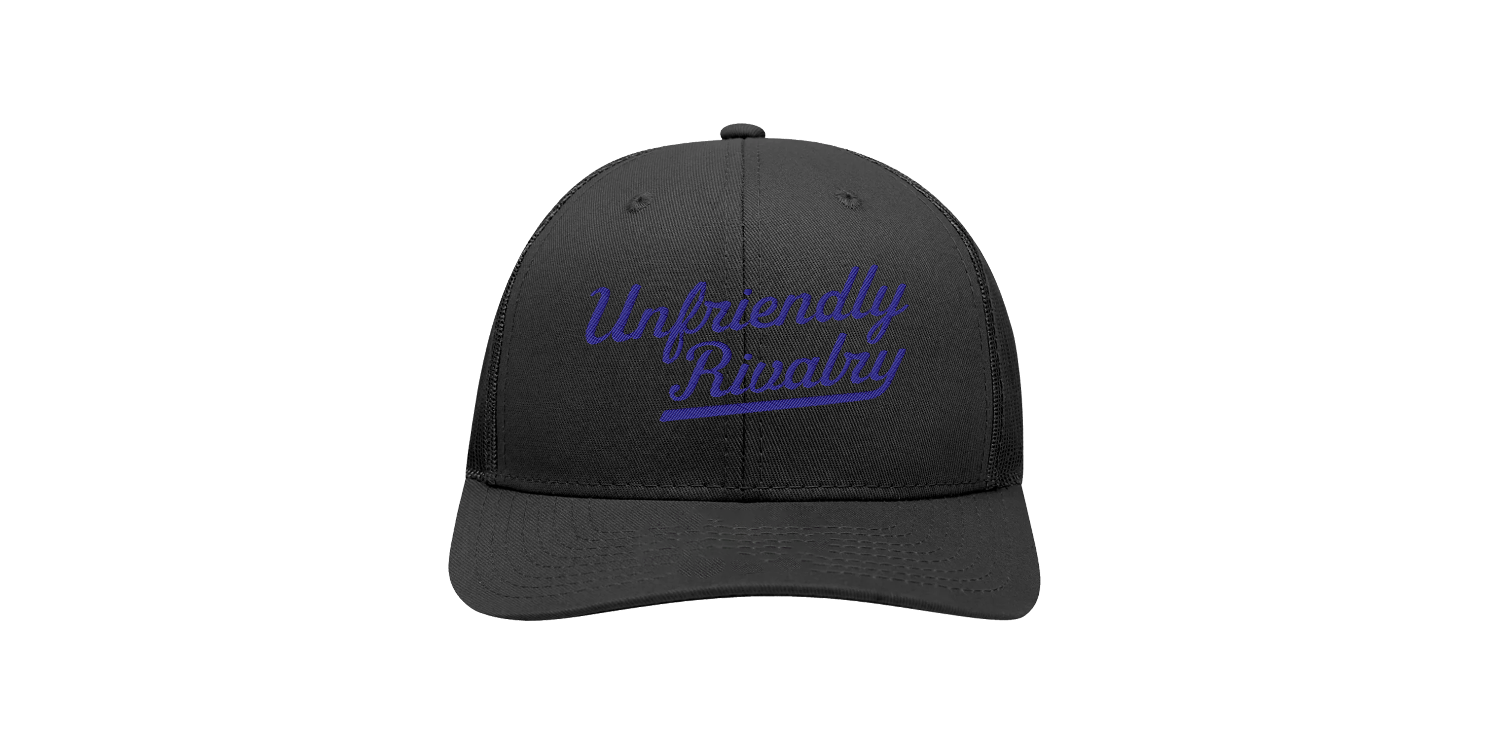 Purple on Black UR Snapback Structured Trucker Hat