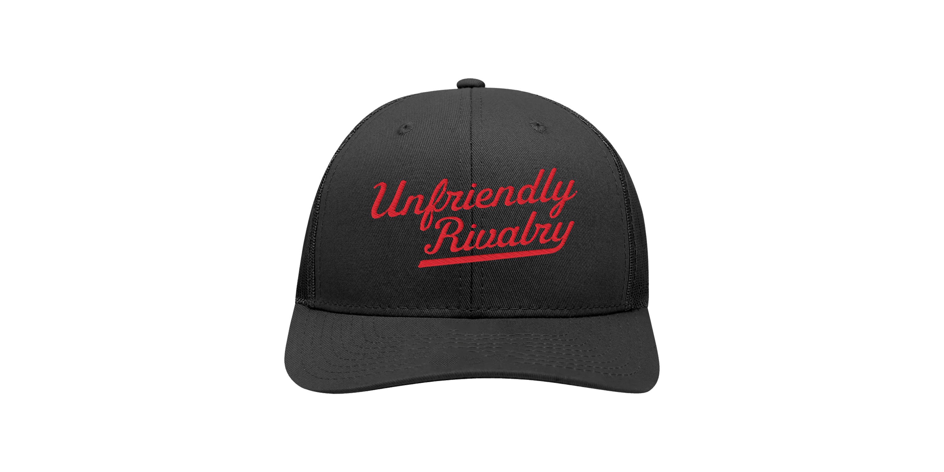 Red on Black UR Snapback Structured Trucker Hat