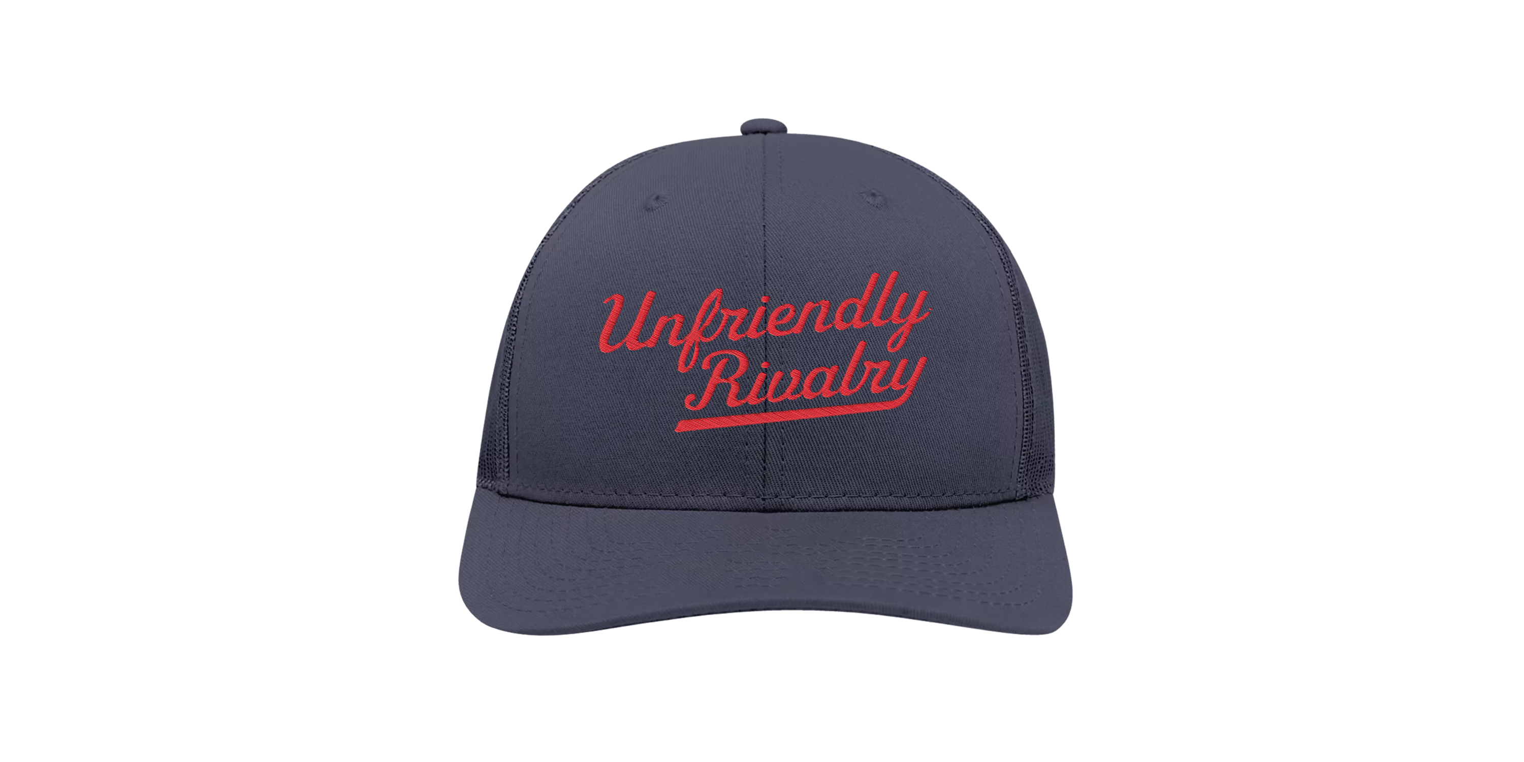 Red on Navy UR Snapback Structured Trucker Hat