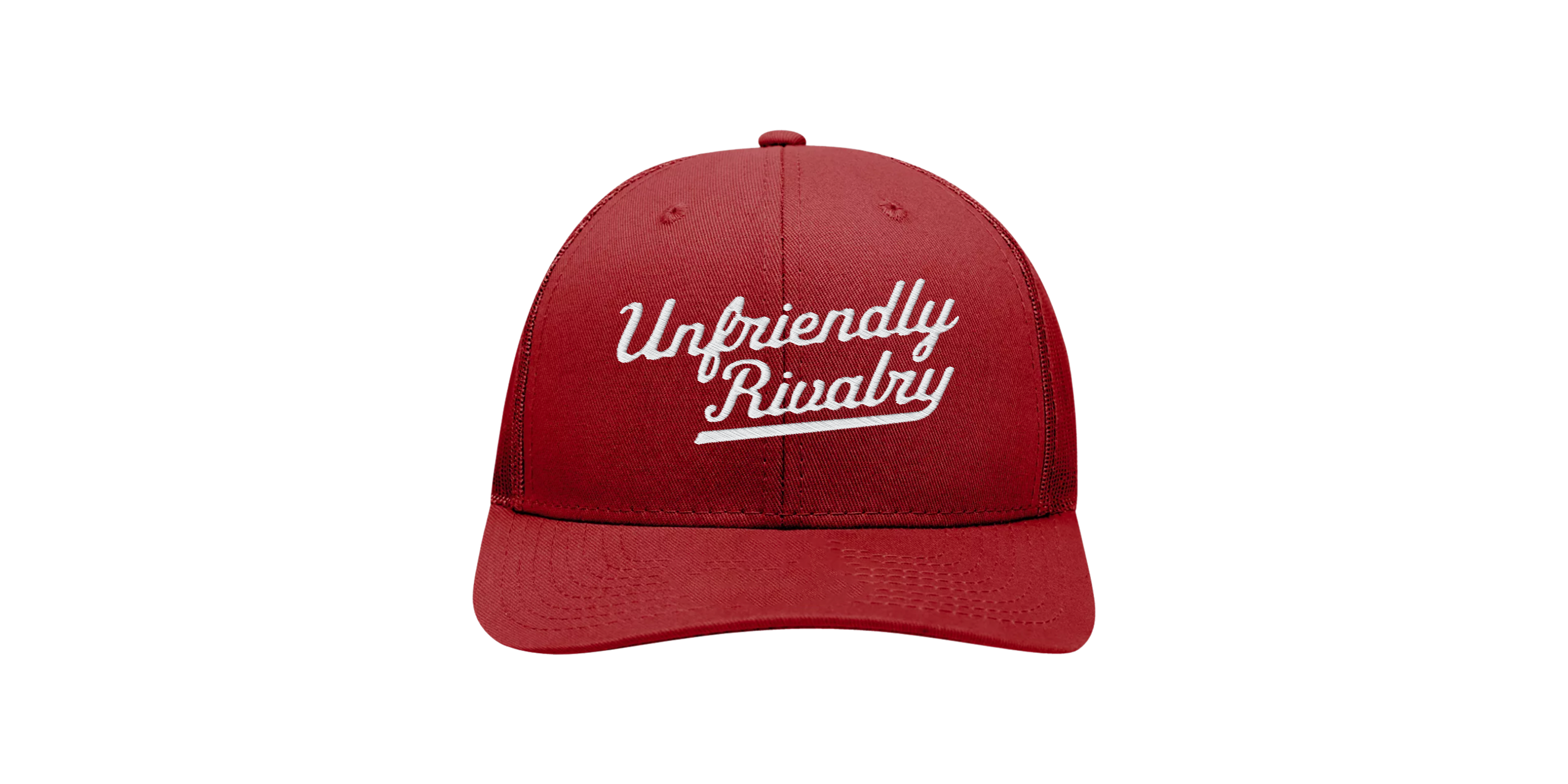 White on Cardinal UR Snapback Structured Trucker Hat