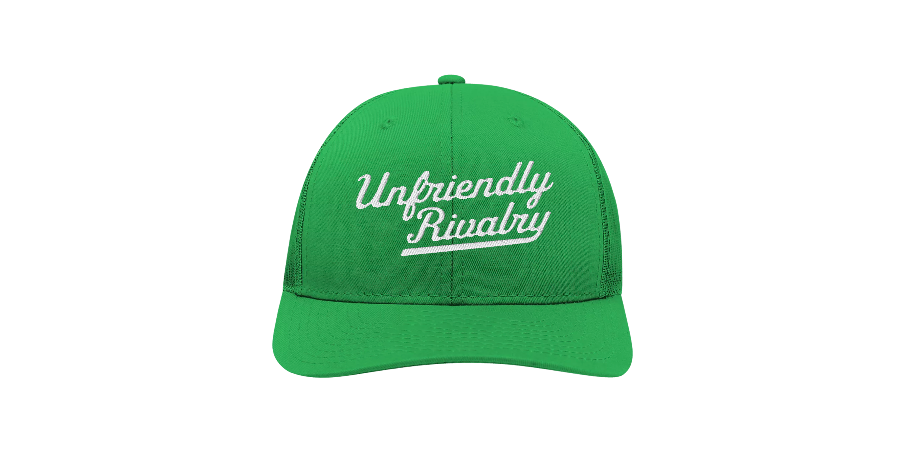 White on Green UR Snapback Structured Trucker Hat