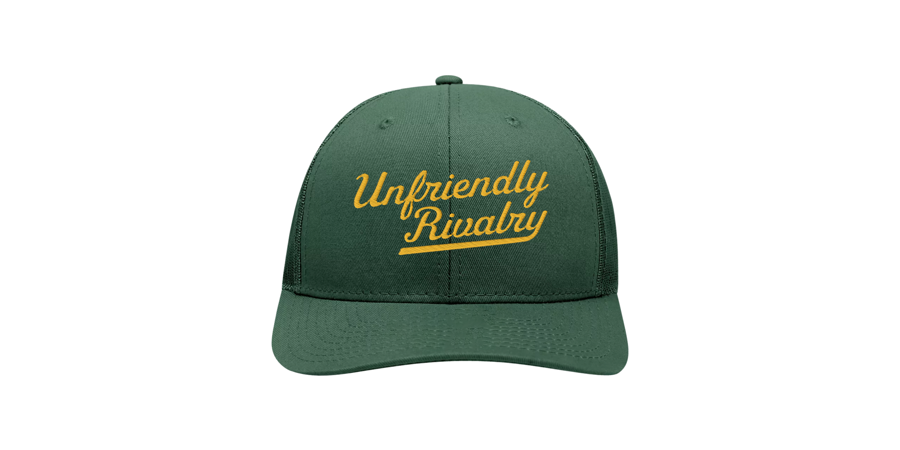 Yellow on Forest UR Snapback Structured Trucker Hat