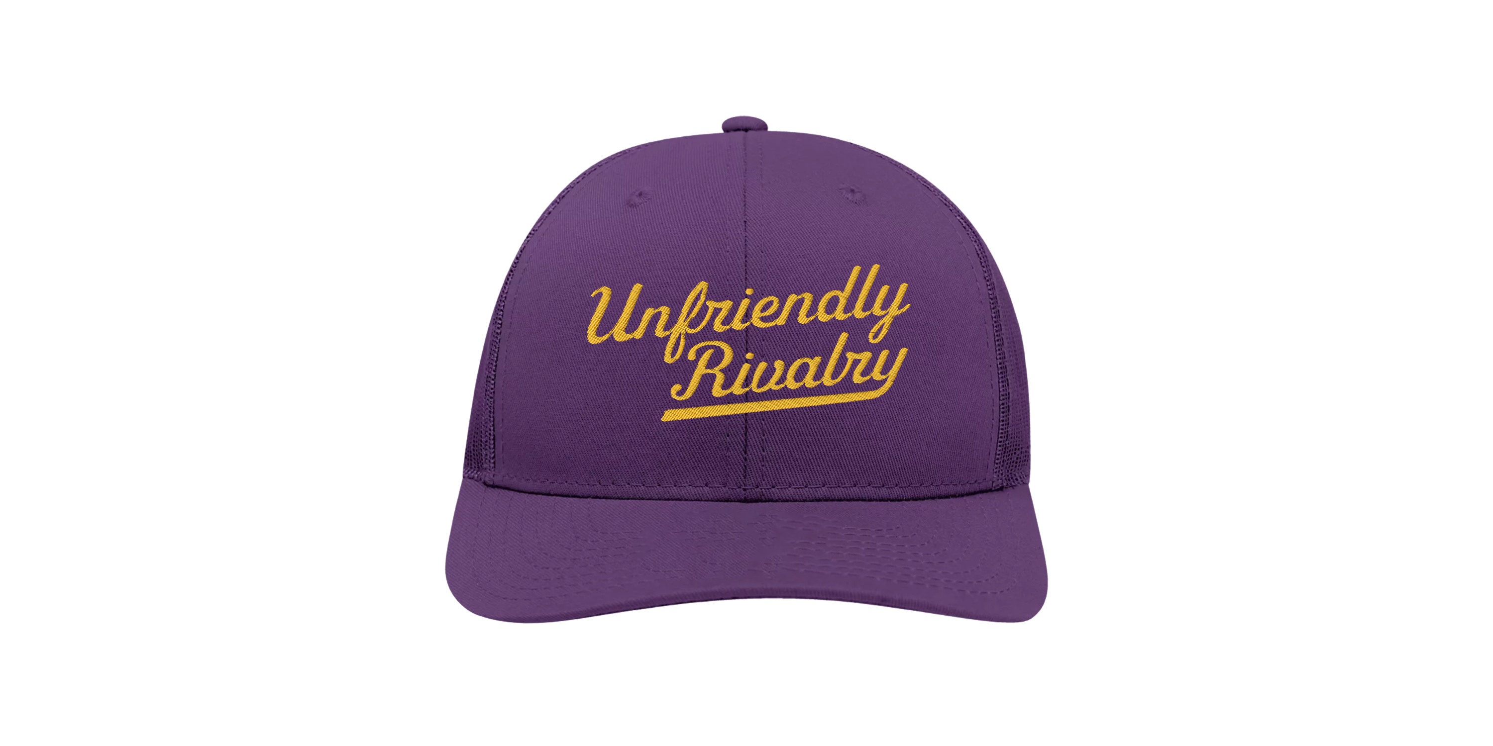 Yellow on Purple UR Snapback Structured Trucker Hat